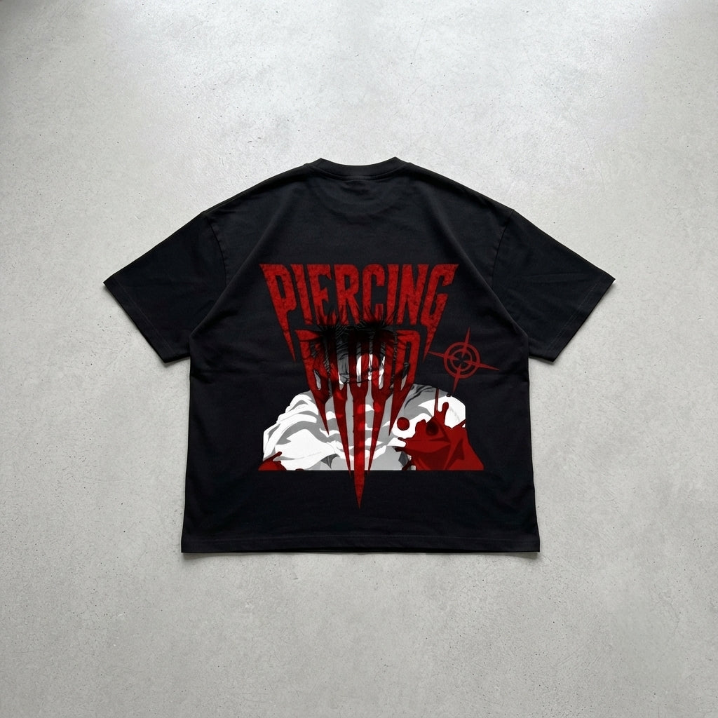PIERCING BLOOD IN BLACK